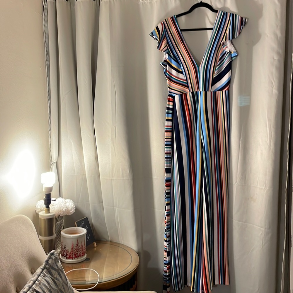 Multicolor Retro (backless) Jumpsuit
